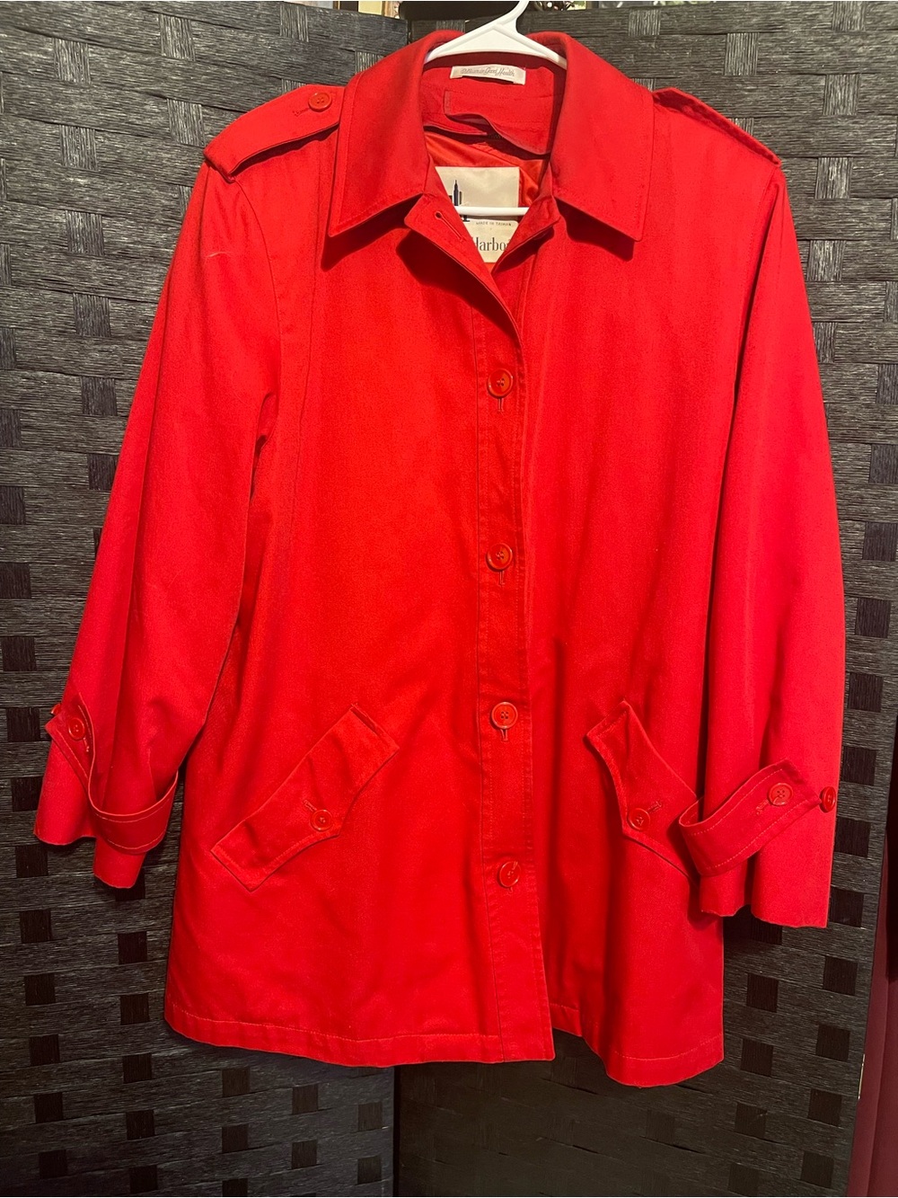 Misty Harbor Vintage Women's Red Peacoat Coat Size 14 Made In USA Bright